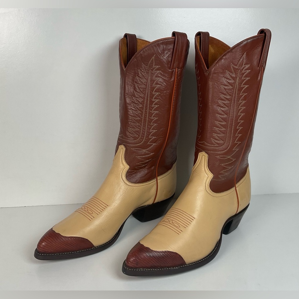 Tony Lama Urban Cowboy Boots | Lizard Wingtip | USA Made | Men’s 11 D